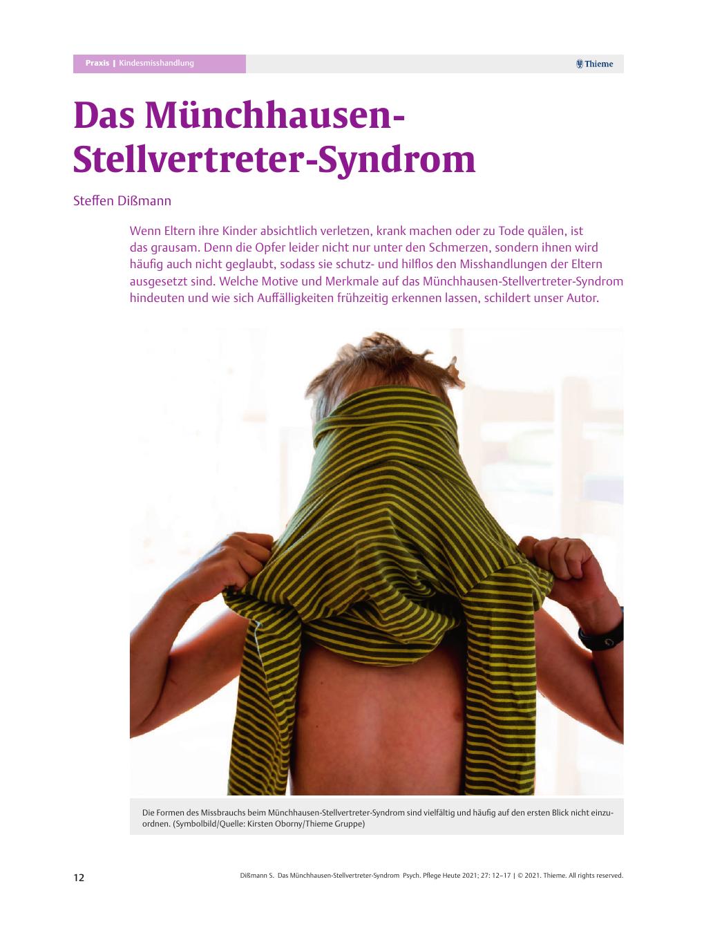 Vorschauseite 1: Das Münchhausen-Stellvertreter-Syndrom