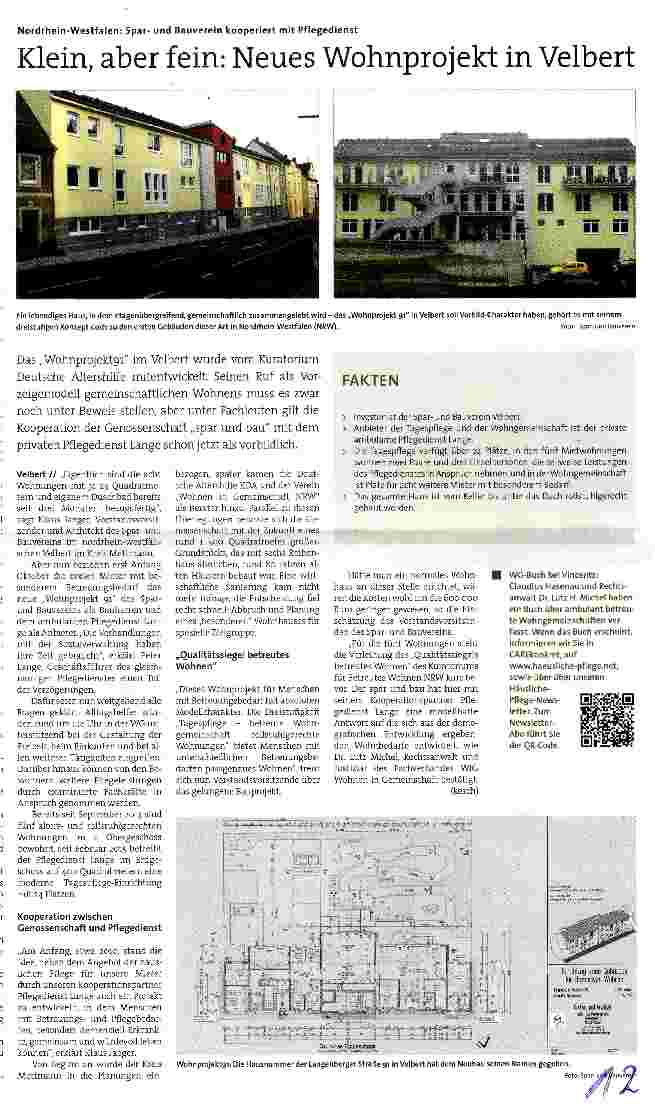 Vorschauseite 1: Klein, aber fein: Neues Wohnprojekt in Velbert