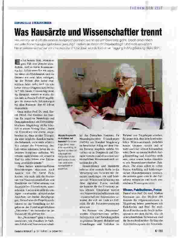 Vorschauseite 1: Was Hausärzte und Wissenschaftler trennt