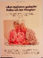 Vorschauseite 1: "Am meisten gelacht habe ich im Hospiz. "