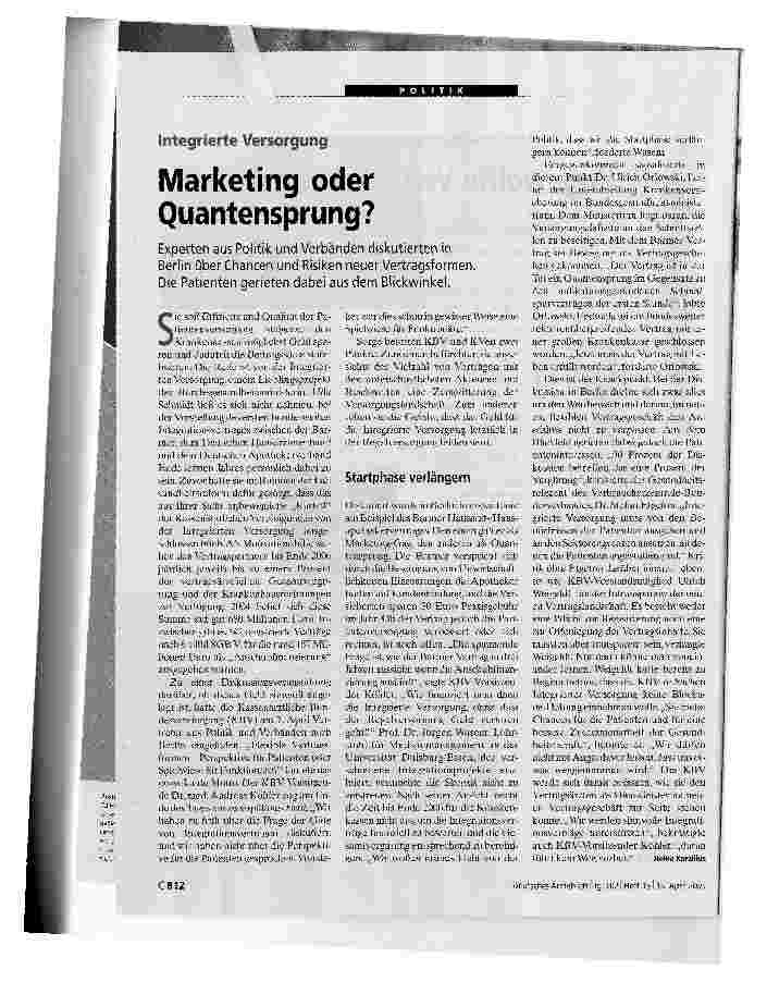 Vorschauseite 1: Marketing oder Quantensprung?