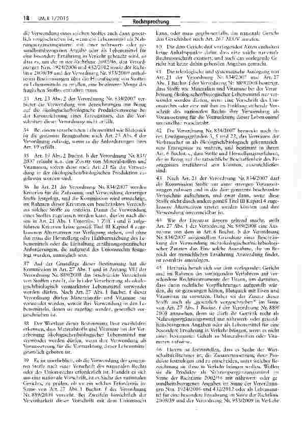 Vorschauseite 6: Kennzeichnungspflicht ökologischer/biologischer Produkte (Fruchtsaftmischung:VO (EG) Nr. 889/2008 Art. 27 I Buchst, f
