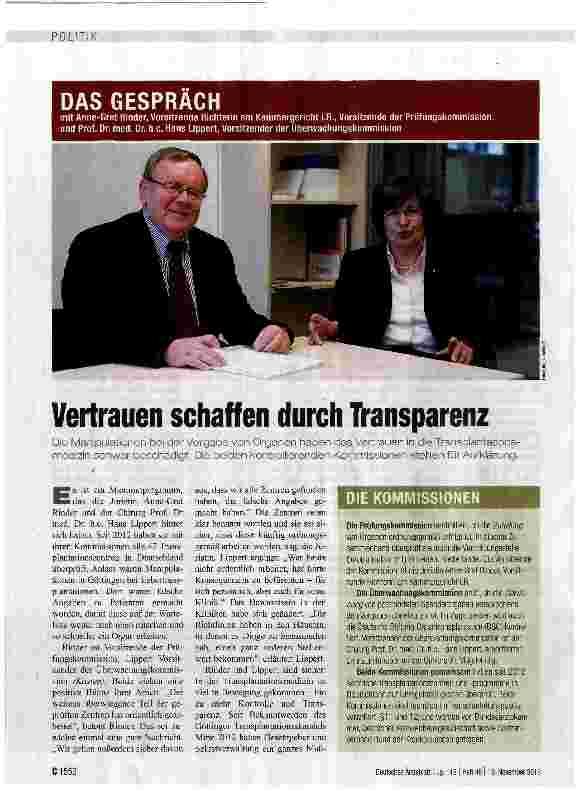 Vorschauseite 1: Vertrauen schaffen durch Transparenz
