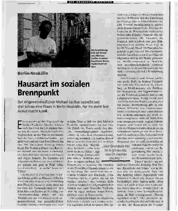 Vorschauseite 1: Hausarzt im sozialen Brennpunkt