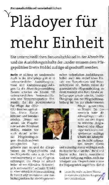Vorschauseite 1: Plädoyer für mehr Einheit