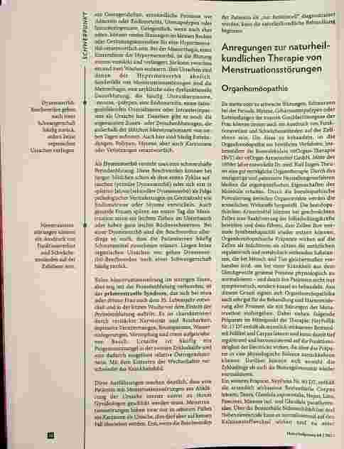 Vorschauseite 2: Menstruationsstörungen Naturheilkundliche Behandlungsansätze in der Therapie von Regeltypusund Regeltempoanomalien, Dysmenorrhö und prämenstruellem Syndrom