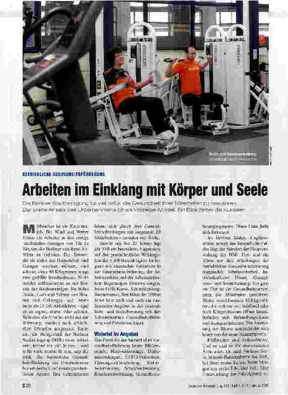 Vorschauseite 1: Arbeiten im Einklang mit Körper und Seele