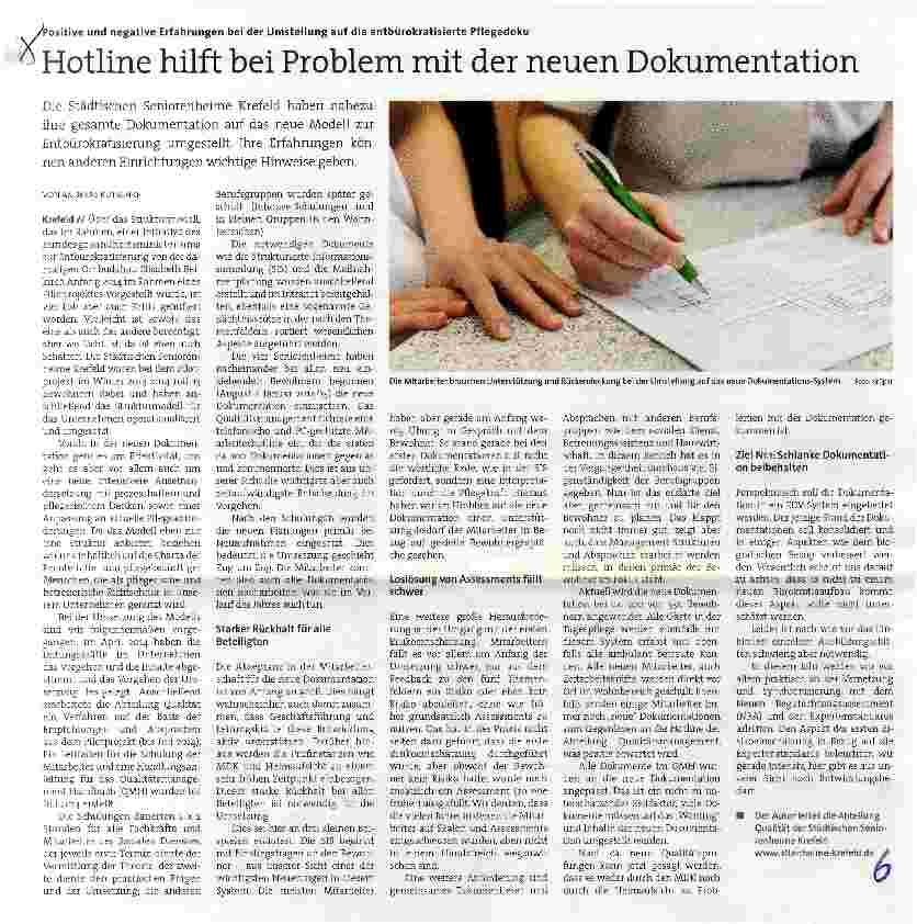 Vorschauseite 1: Hotline hilft bei Problem mit der neuen Dokumentation