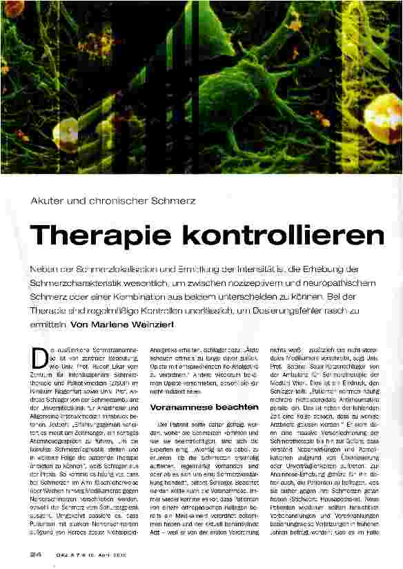 Vorschauseite 1: Therapie kontrollieren