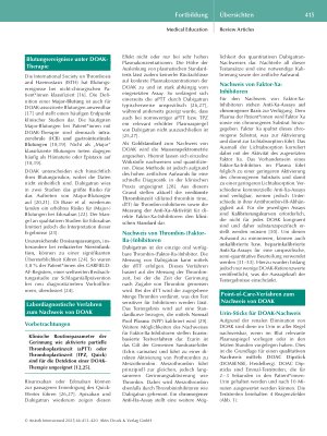 Vorschauseite 3: Blutungsmanagement unter Therapie mit direkten oralen Antikoagulanzien – Experten-Empfehlungen zu Diagnostik und Vorgehen im Notfall