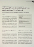 Vorschauseite 1: Auf dem Weg zu einer inklusiven und partizipativen Gesellschaft