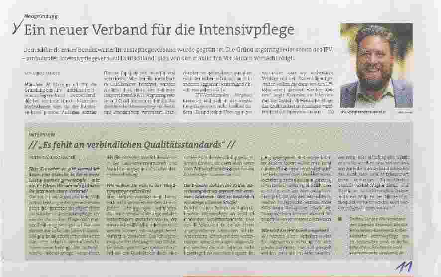Vorschauseite 1: Ein neuer Verband für die Intensivpflege