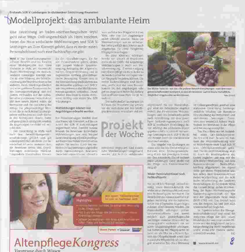 Vorschauseite 1: Modellprojekt: das ambulante Heim
