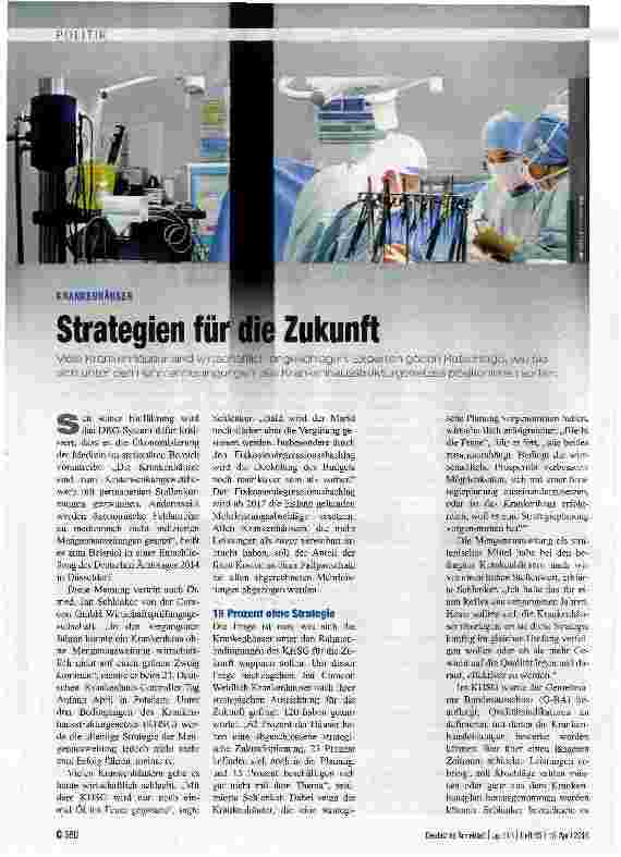 Vorschauseite 1: Strategien für die Zukunft