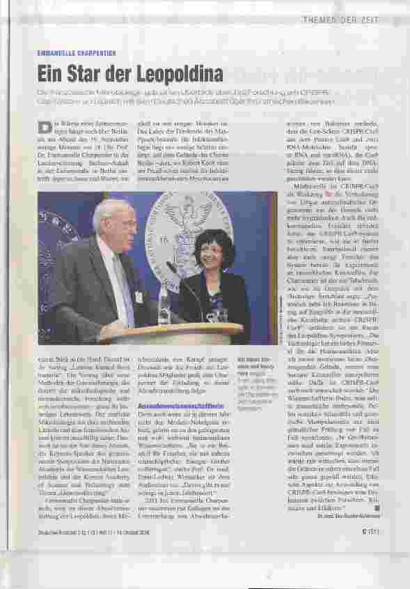 Vorschauseite 1: Ein Star der Leopoldina
