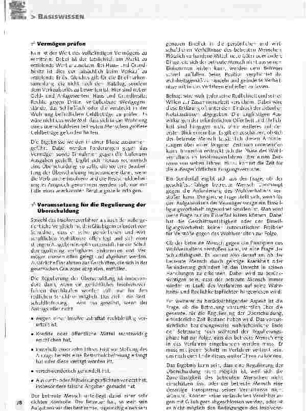 Vorschauseite 3: Überschuldung des BetreutenMaterielle und seelische Hilfe erwartet