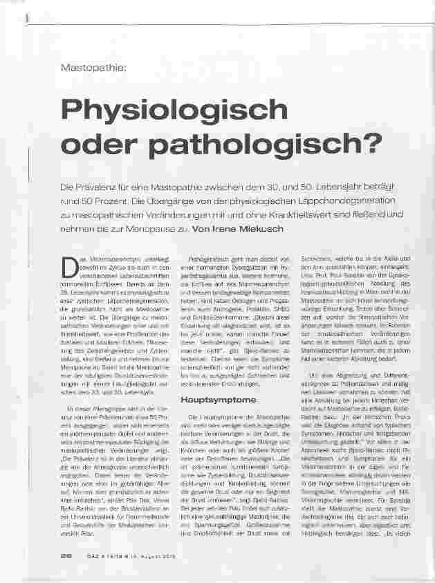 Vorschauseite 1: Physiologisch oder pathologisch?
