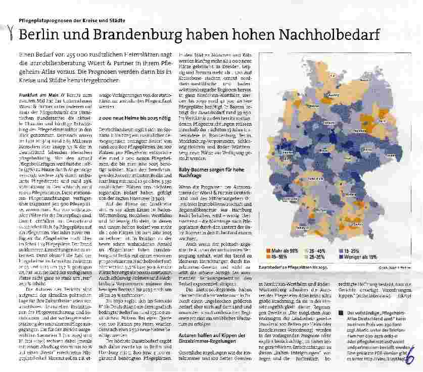 Vorschauseite 1: Berlin und Brandenburg haben hohen Nachholbedarf