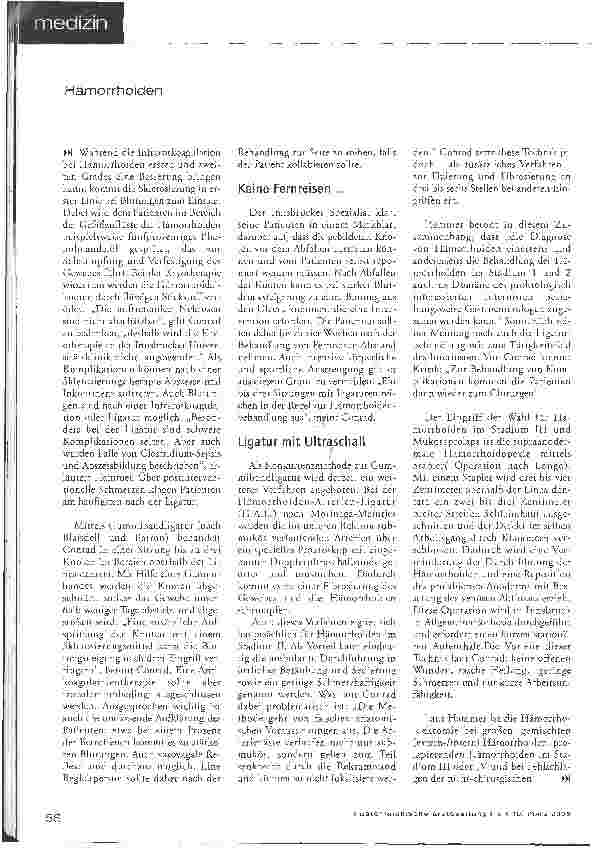 Vorschauseite 2: Hämorrhoiden - Stadiengerecht behandeln