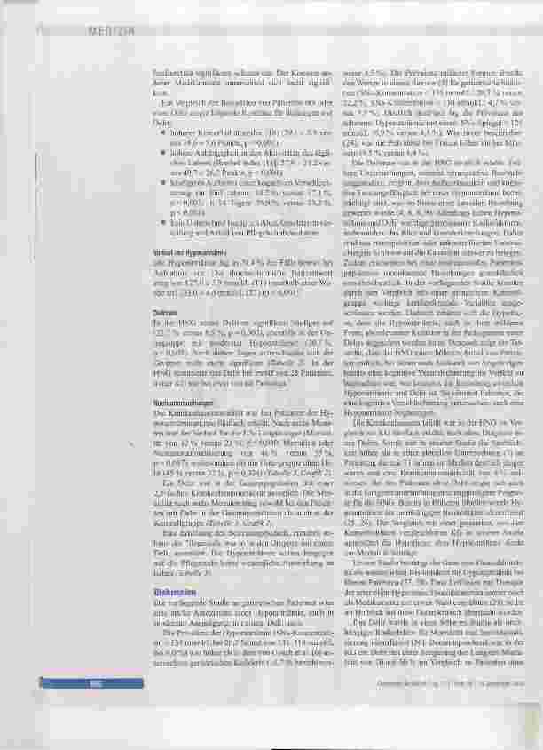 Vorschauseite 6: Assoziation von Hyponatriämie, Deiirrisiko und Mortaiität