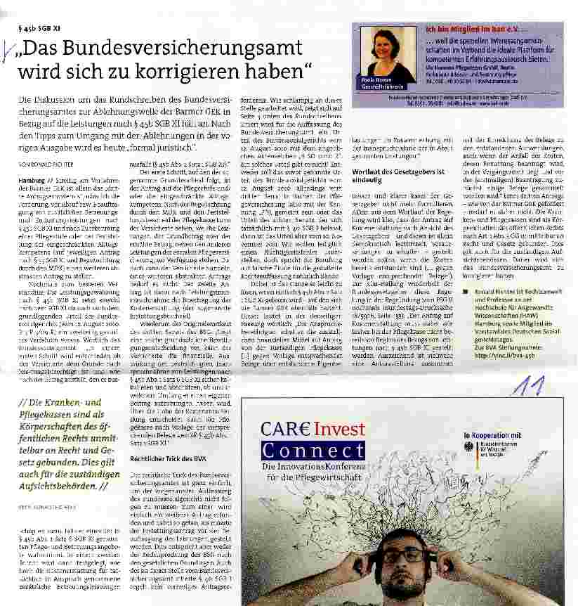 Vorschauseite 1: Das Bundesversicherungsamt wird sich zu korrigieren haben