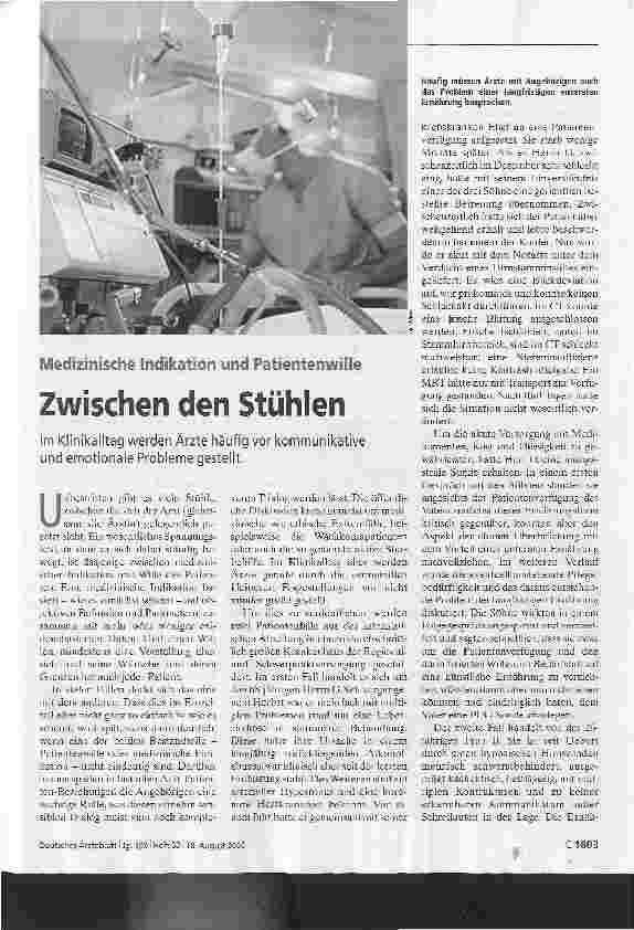 Vorschauseite 1: Zwischen den Stühlen