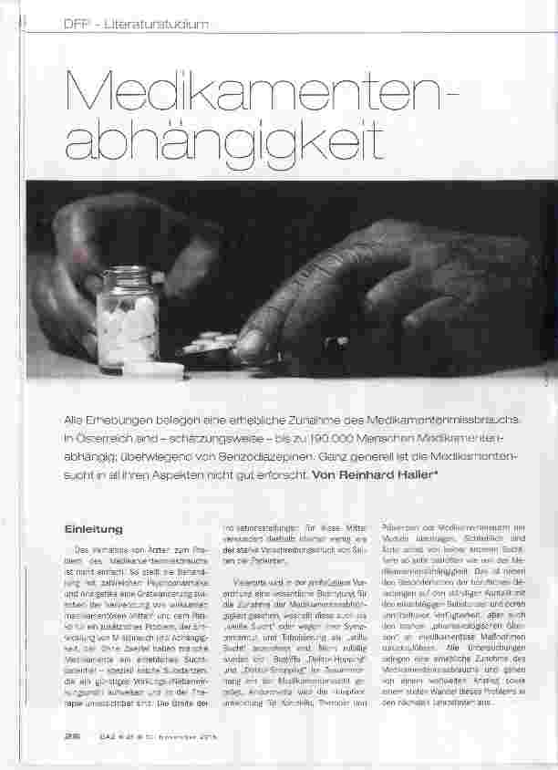 Vorschauseite 1: Medikamentenabhängigkeit