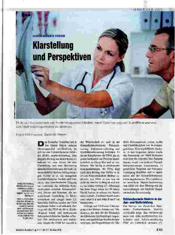 Vorschauseite 1: Klarstellung und Perspektiven