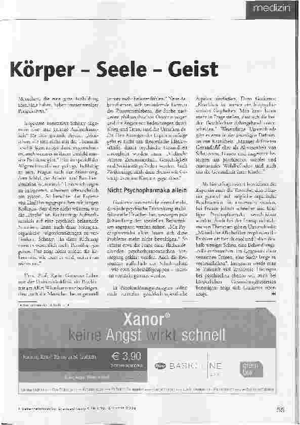 Vorschauseite 2: Enquete Faktor Seele - Vernachlässigtes Prinzip: Körper-Seele-Geist