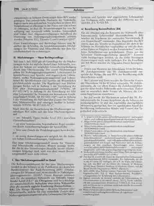 Vorschauseite 2: Neue Höchstmengen für Vitamine, Mineralstoffe und sonstige Stoffe — die Schweiz bleibt eine Insel!
