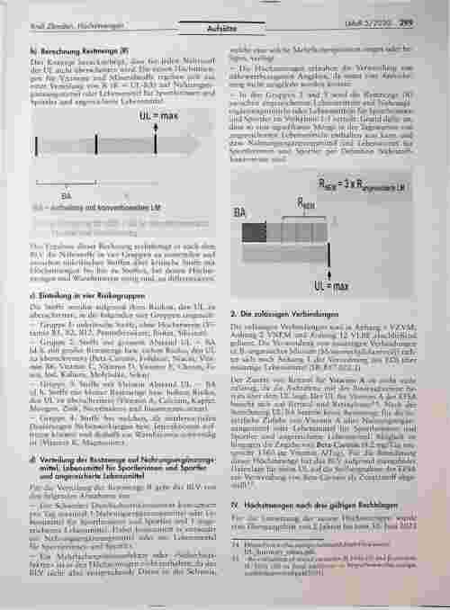 Vorschauseite 3: Neue Höchstmengen für Vitamine, Mineralstoffe und sonstige Stoffe — die Schweiz bleibt eine Insel!