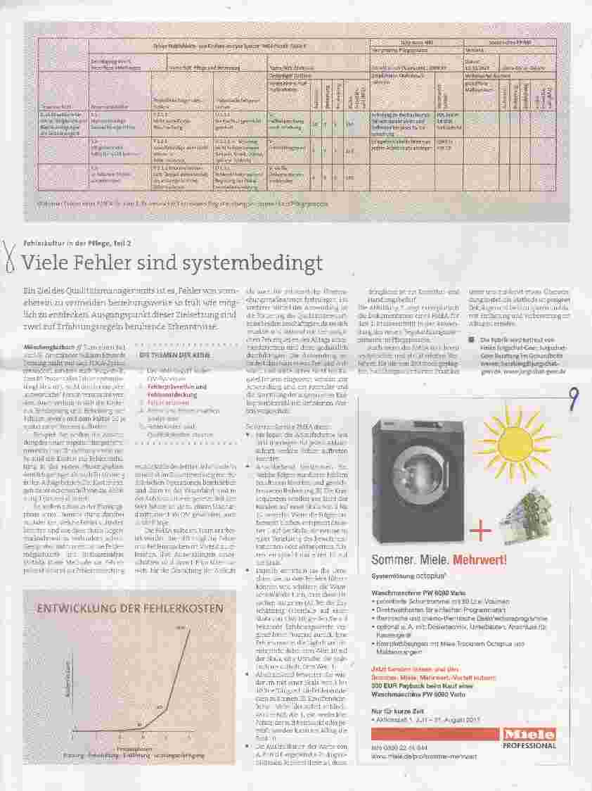 Vorschauseite 1: Fehlerkultur in der Pflege, Teil 2 Viele Fehler sind systembedingt