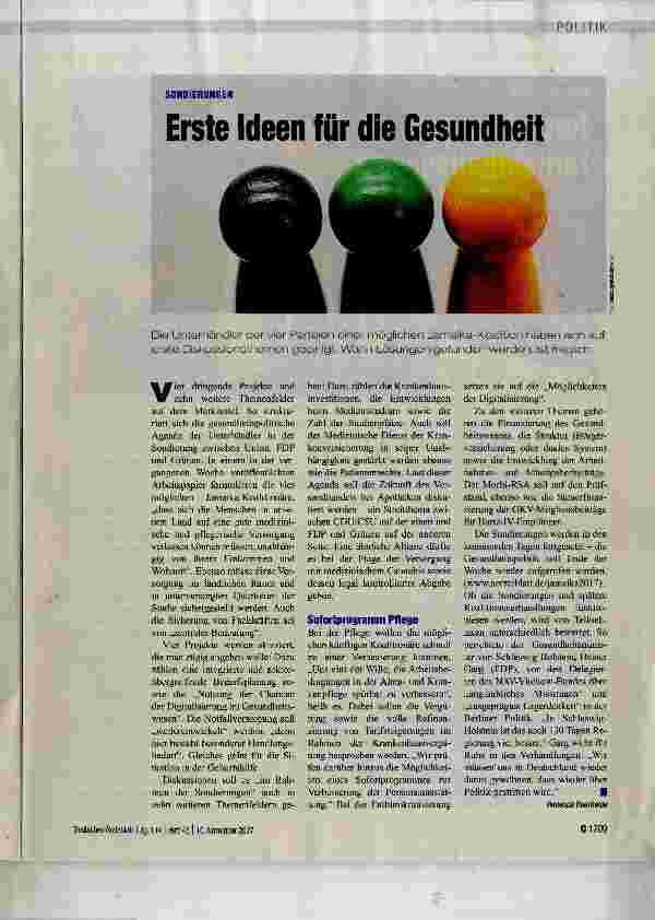 Vorschauseite 1: Erste Ideen für die Gesundheit
