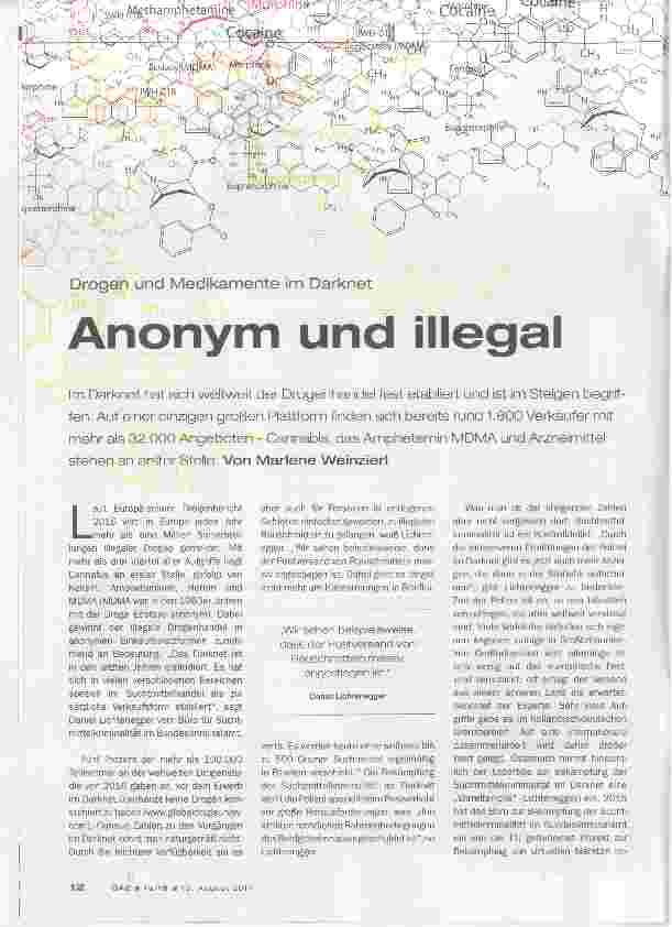 Vorschauseite 1: Anonym und illegal