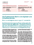 Vorschauseite 1: Die Ärztekammer Berlin wird digitaler und klimafreundlicher. Bericht von der Delegiertenversammlung am 17. November 2021.