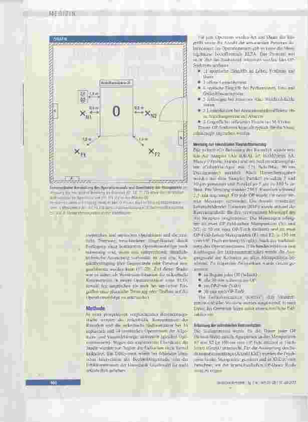 Vorschauseite 2: Mikrobielle Belastung in septischen und aseptischen Operationsräumen