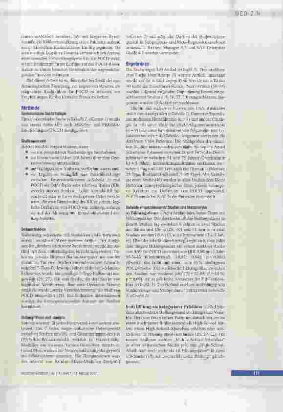 Vorschauseite 2: Kognitive Reserve und Risiko einer postoperativen kognitiven Dysfunktion