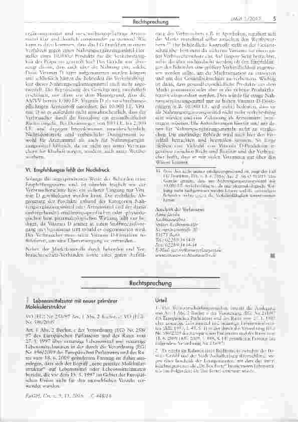 Vorschauseite 1: Lebensmittelzutat mit neuer primärer Molekularstruktur