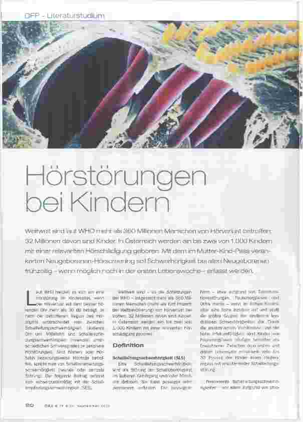Vorschauseite 1: Hörstörungen bei Kindern