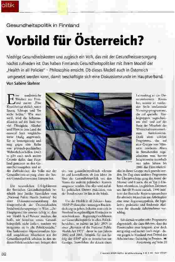 Vorschauseite 1: Vorbild für Österreich?