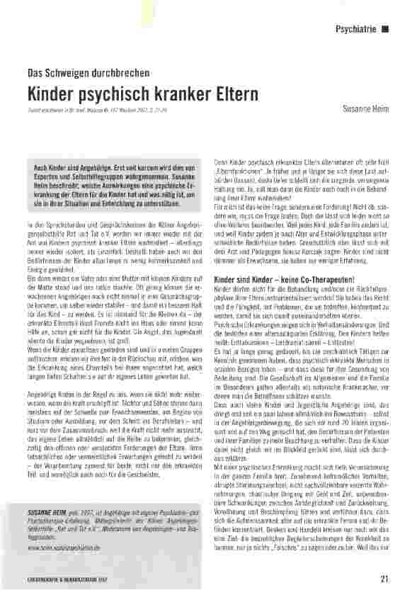 Vorschauseite 1: Kinder psychisch kranker Eltern