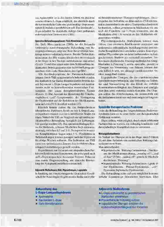 Vorschauseite 6: Therapie des idiopathischen Parkinson-Syndroms