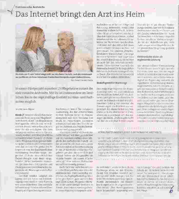Vorschauseite 1: Das Internet bringt den Arzt ins Heim
