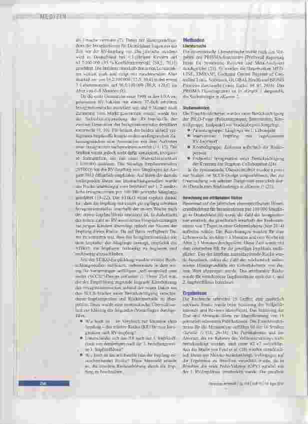 Vorschauseite 2: Invaginationsrisiko nach Impfung gegen Rotaviren