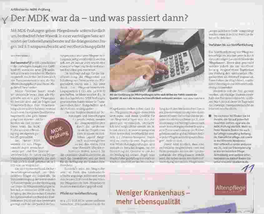 Vorschauseite 1: Der MDK war da - und was passiert dann?