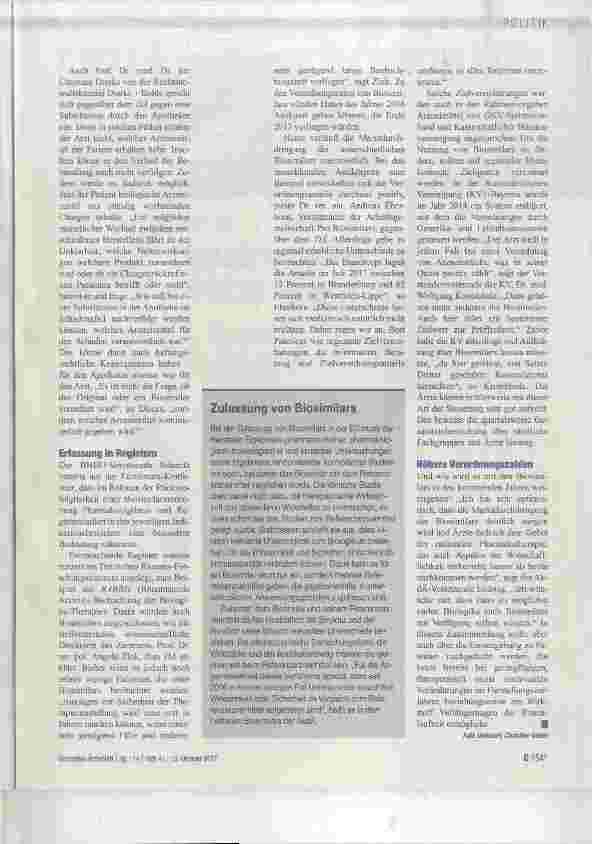 Vorschauseite 4: Diskussion um Verordnungszahlen