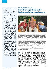 Vorschauseite 1: Bevölkerung schränkt ihr Freizeitverhalten weniger ein.