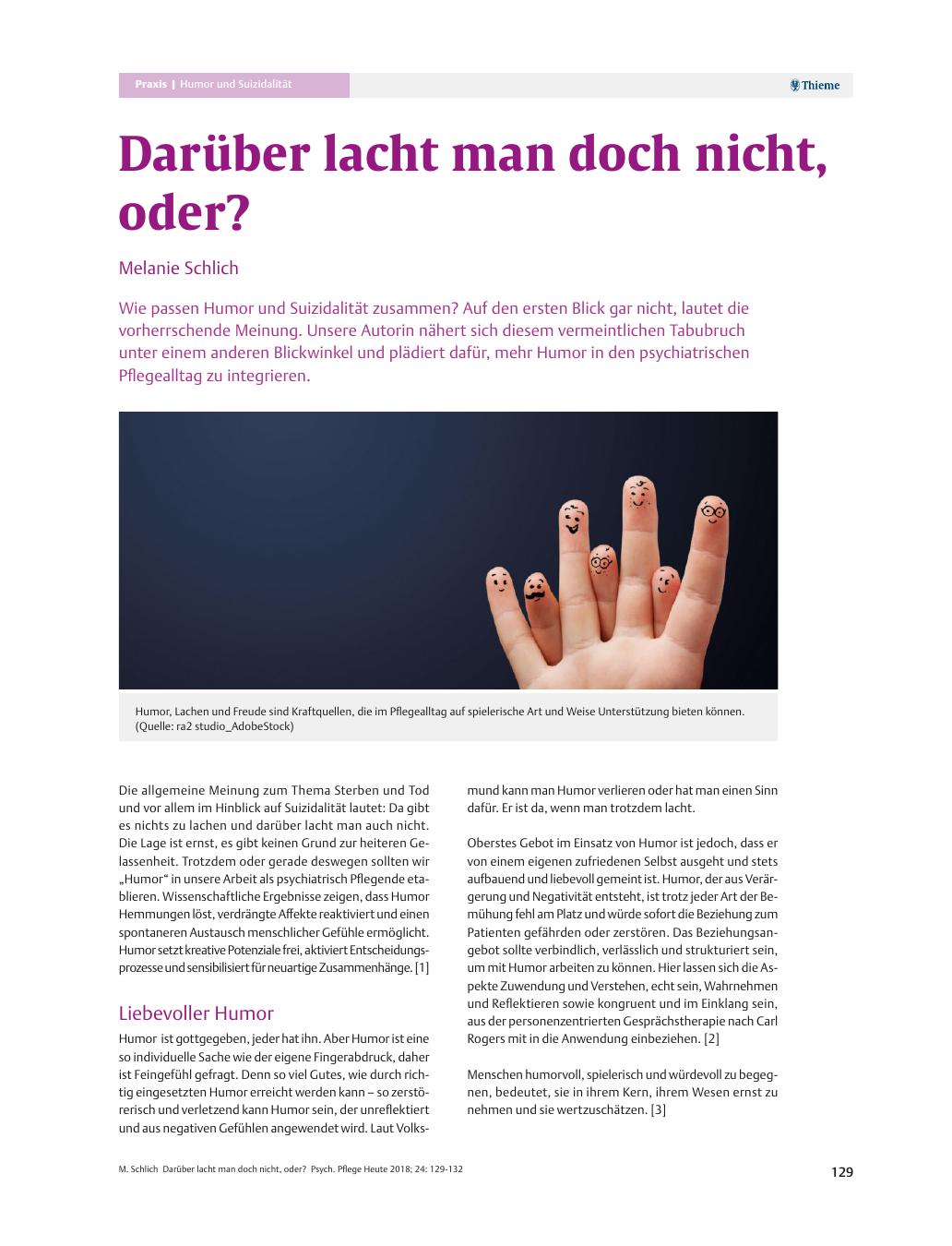 Vorschauseite 1: Darüber lacht man doch nicht, oder?