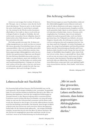 Vorschauseite 4: Auswege finden aus der Sucht Ehemals Süchtige und ihre Angehörigen berichten.