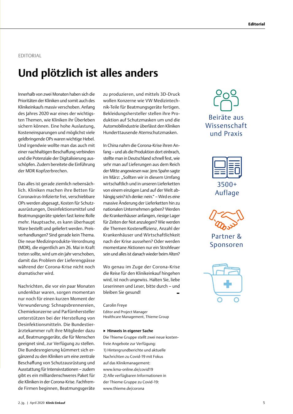 Vorschauseite 1: Und plötzlich ist alles anders.